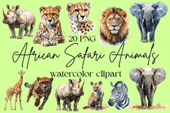 Download African Safari Animals Clipart - Safari animal Collection