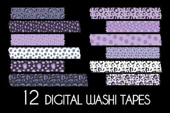Download Purple Animal Prints Washi Tapes Pattern - Tape Collection