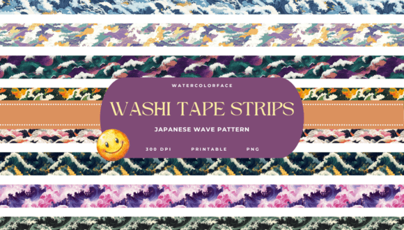 Download Japanese Wave Pattern Washi Tape - Tape Collection