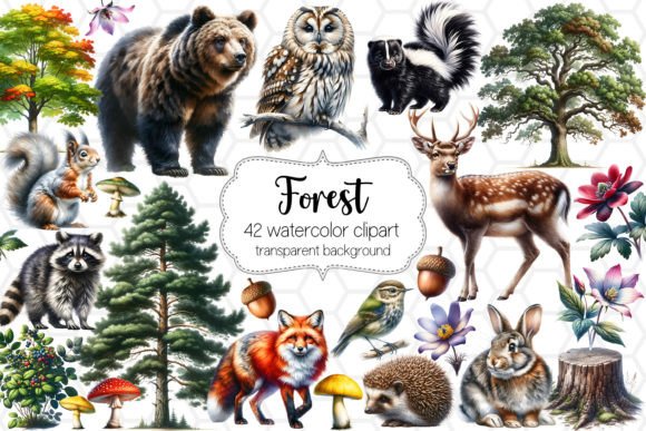 Download Forest Animal Cliparts - Woodland PNGs - Cliparts Collection