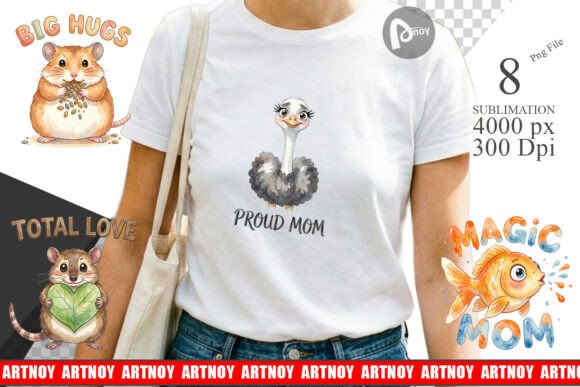 Download Ugly Cute Watercolor Animal Sublimation - Cute watercolor animal Collection