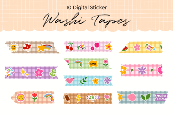 Download Digital Washi Tapes Cute Plaid - Tape Collection