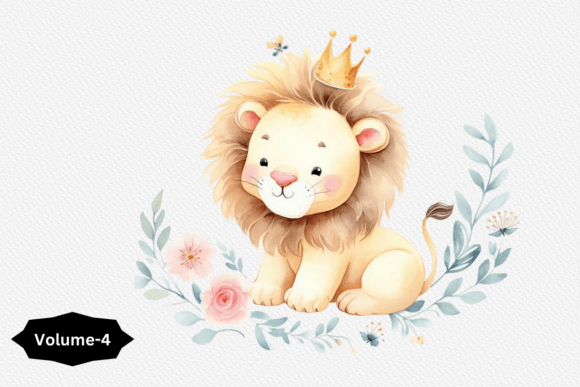 Download Watercolor Lion Cliparts Volume –4 - Cliparts Collection