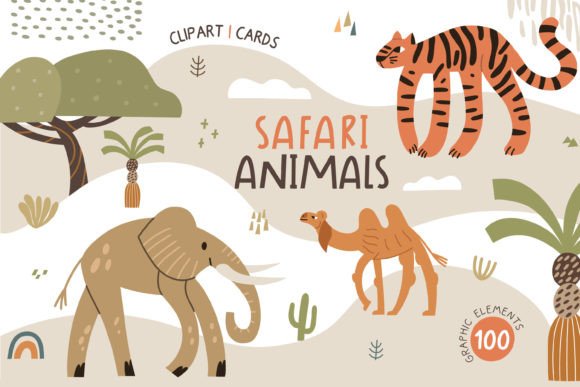 Download Safari Animals Clipart / Cards - Safari animal Collection