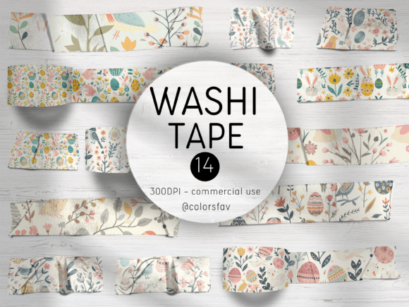 Download Easter Nature Digital Washi Tapes - Tape Collection