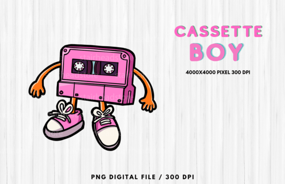 Download Cute Cassette Tape Boy Character - Tape Collection
