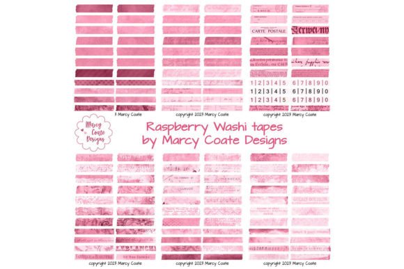 Download Raspberry Digital Washi Tape Printable - Tape Collection