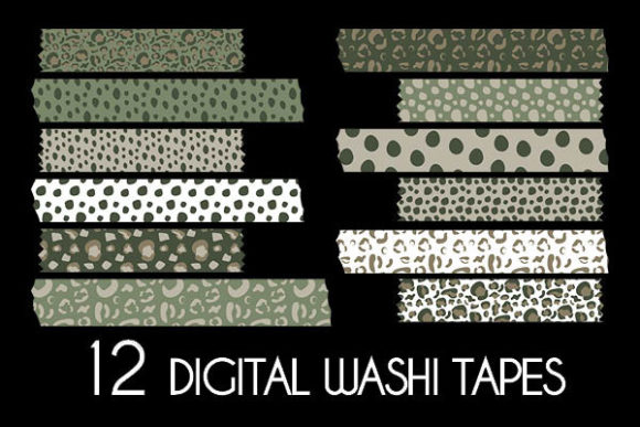 Download Kaki Animal Prints Washi Tapes Pattern - Tape Collection