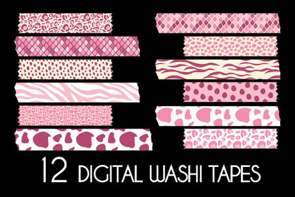 Download Pink Animal Prints Washi Tapes Pattern - Tape Collection