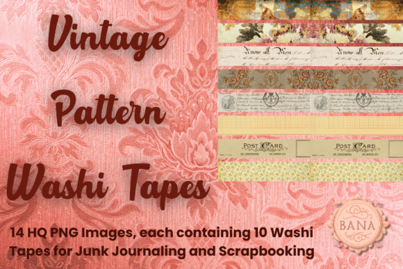 Download Vintage Pattern Washi Tape Set - Tape Collection