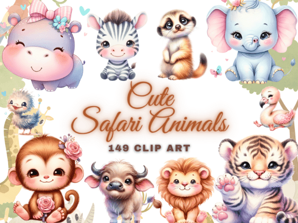 Download Cute Safari Animals - Jungle Animals PNG - Safari animal Collection