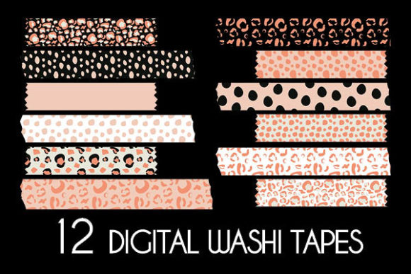 Download Coral Animal Prints Washi Tapes Pattern - Tape Collection