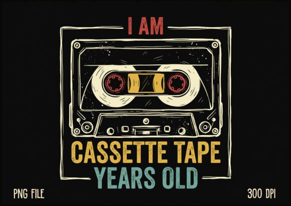 Download I Am Cassette Tape Years Old 90s Shirt - Premium Bundle