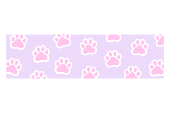 Download Cute Cat Paw Washi Tape Color Pattern - Tape Collection