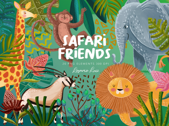 Download Safari Animals Clipart, Jungle Friends - Safari animal Collection
