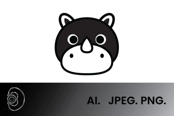 Download Black and White Cute Baby Rhino - Rhino Collection