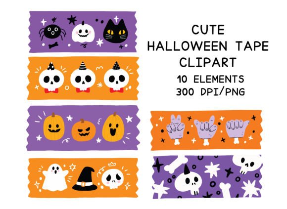 Download Cartoon Cute Halloween Tape Clipart. - Tape Collection