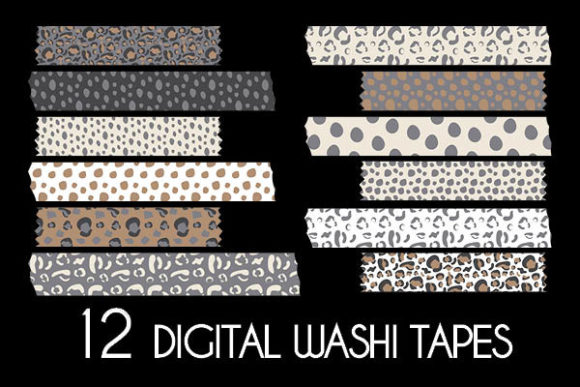 Download Grey Animal Prints Washi Tapes Pattern - Tape Collection